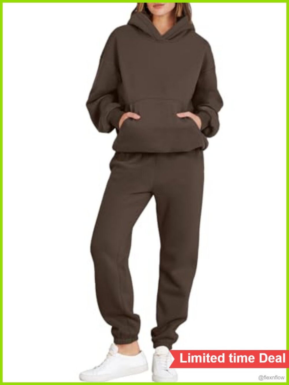 2 Piece Lounge Sweat Set Oversized Hoodie Jogger Tracksuit Rayon Blend